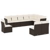 vidaXL Set canapele de grădină cu perne, 10 piese, negru, poliratan