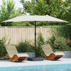 vidaXL Parasol de Grădină Nisipiu 385 x 209 x 244 cm țesătură