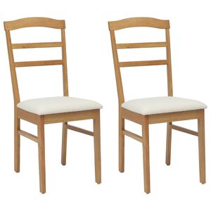 vidaXL Scaun de sufragerie 2 buc. Lemn Solid de Cauciuc