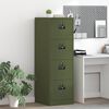 vidaXL Dulap pentru Fișiere 2 pcs Verde măsliniu 44 x 50 x 139 cm