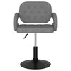 vidaXL Scaune de bucătărie pivotante, 2 buc., gri deschis, textil