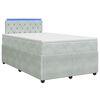 vidaXL Pat boxspring cu saltea Gri deschis 120 x 200 cm Catifea