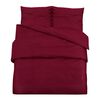 vidaXL Set lenjerie cu husă de pilotă, bordo, 200x200 cm, bumbac