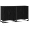 vidaXL Bufet Stejar Negru 134 x 35 x 76 cm Lemn prelucrat