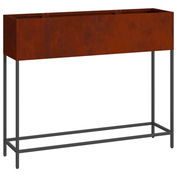 vidaXL Ghiveci ridicat pentru grădină Ruginit 100 x 26 x 82 cm