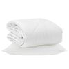 vidaXL Duvet pentru Toate Sezoanele cu pernă 2 buc. Alb Microfibră