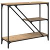 vidaXL Masă de consolă Stejar Artizanal 88,5 x 30 x 75 cm