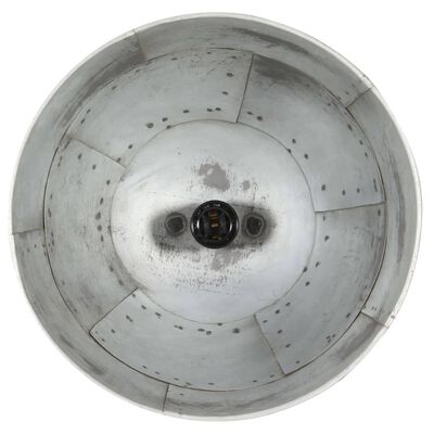 vidaXL Lustră industrială vintage, 25 W, argintiu, rotund, 31 cm E27
