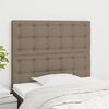 vidaXL Tăblie de pat gri taupe 80x5x118/128 cm, material textil