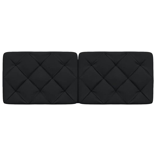 vidaXL Pernă pentru tăblie de pat, negru, 140 cm, material textil