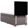 vidaXL Pat box spring cu saltea, gri, 90x200 cm, piele ecologică