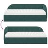 vidaXL Cadru de pat colțar cu saltea cu headboard 2 pcs Verde Catifea