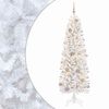 vidaXL Brad de Crăciun artificial &icirc;ngust cu globuri 180 cm 300 LED-uri