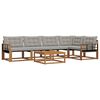 vidaXL Set de canapele de exterior 6 pcs Gri natural și deschis