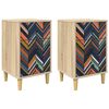 vidaXL Dulap de noapte OMMEN 2 buc. Stejar Sonoma 36 x 33 x 60 cm