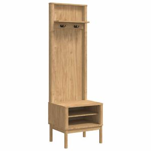 vidaXL Dulap pentru hol FLORO Maroniu cerat 50 x 40 x 158 cm