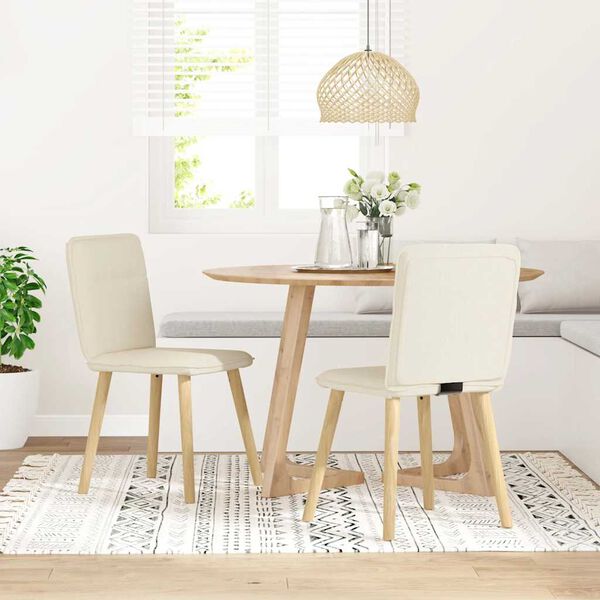 vidaXL Scaune de bucătărie, 2 buc., pânză