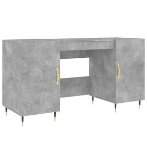 vidaXL Birou, gri beton, 140x50x75 cm, lemn compozit