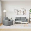 vidaXL Canapea 2 pcs Gri deschis 158 x 78 x 80 cm țesătură
