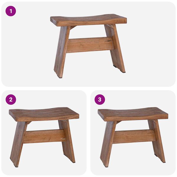 vidaXL Taburet natural 40 x 25 x 31 cm Lemn de mahon