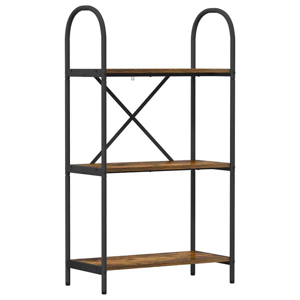 vidaXL Raft pentru cărți Stejar fumuriu 60 x 30 x 109 cm Lemn compozit