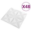 vidaXL Panouri de perete 48 pcs Alb Origami 50 x 50 cm Spumă XPS
