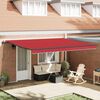 vidaXL Cortina Retractabilă Roșu 450 &times; 350 cm Țesătură și Aluminiu