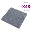 vidaXL Panouri de perete 48 pcs Origami Gri 50 x 50 cm Spumă XPS