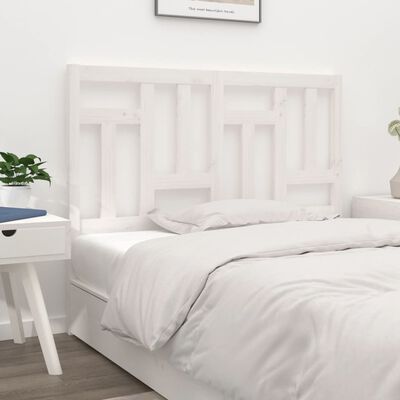 vidaXL Tăblie de pat, alb, 165,5x4x100 cm, lemn masiv de pin