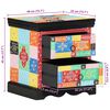 vidaXL Dulap de noapte Multicolour 40 x 35 x 45 cm Lemn masiv de mango