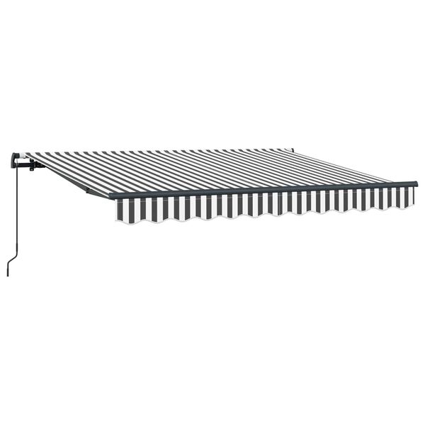 vidaXL Cortina Retractabilă Manual Antracit 250 x 200 cm țesătură