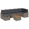 vidaXL Set de canapele pentru grădină cu pernă 8 pcs Gri poliratan