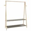 vidaXL Cuier pentru haine cu rafturi, 132x45,5x150,5 cm, bambus