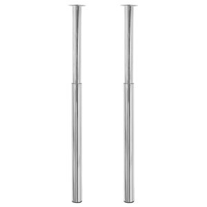 Picioare telescopice de masă cromate, 2 buc., 710 mm-1100 mm