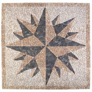 vidaXL Plăci mozaic cu model de v&acirc;nt Multicolour 120 x 120 cm Marmură