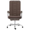 vidaXL Fotoliu de birou rabatabil, maro, piele ecologică