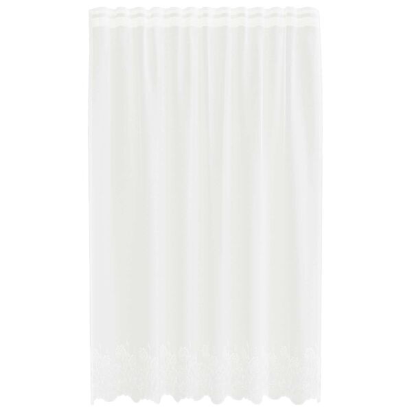 vidaXL Cortină din Dantelă cu perdele Alb 200 x 150 cm Poliester