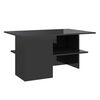 vidaXL Măsuță de cafea negru extralucios 90x60x46,5 cm lemn prelucrat