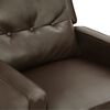 vidaXL Fotoliu de masaj cu ridicare, maro, piele ecologică lucioasă