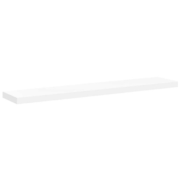 vidaXL Raft de perete suspendat, alb, 120x23,5x3,8 cm, MDF