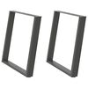 vidaXL Picioare de masă în formă de U, 2 buc., antracit, 70x(72-73) cm, oțel
