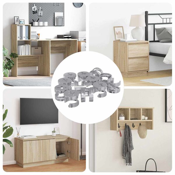 vidaXL Șuruburi cu &icirc;ncuietoare tip cam 12 pcs Argintiu 12 x 10 mm