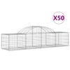 vidaXL Coșuri gabion arcuite 50 buc, 200x50x40/60 cm, fier galvanizat