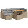vidaXL Set canapele de grădină, 8 piese, cu perne, bej, poliratan