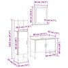 vidaXL Set de mobilier pentru baie cu raft 3 pcs Maro Lemn compozit