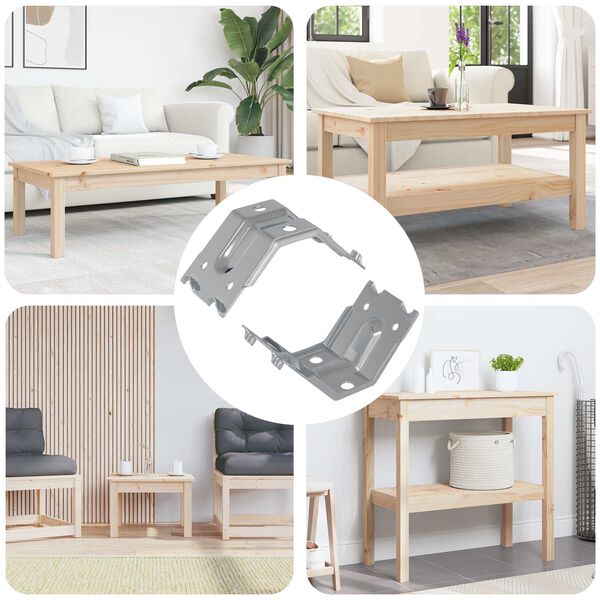 vidaXL Suport 2 pcs Zincat 106 x 55 x 1,5mm Oțel