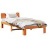 vidaXL Cadru de pat Maroniu cerat 90 x 190 cm Lemn de pin masiv