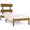 vidaXL Cadru de pat mic single, maro miere, 75x190 cm, lemn masiv
