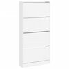 vidaXL Dulap de pantofi cu 4 sertare rabatabile, alb, 80x21x163,5 cm