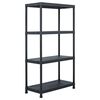 vidaXL Raft de depozitare, negru, 60 x 30 x 138 cm, plastic, 100 kg
